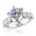 European American Creative White Zircon Wedding Ring Simple Fashion Jewelry Supply view 3