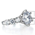 European American Creative White Zircon Wedding Ring Simple Fashion Jewelry Supply view 5