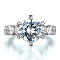 European American Creative White Zircon Wedding Ring Simple Fashion Jewelry Supply view 4