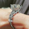 European American Creative White Zircon Wedding Ring Simple Fashion Jewelry Supply view 1