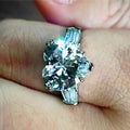 AAA Heart Shape Zircon Inlaid Ring European American Engagement Party Finger Jewelry view 2