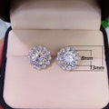 Creative Sunflower Zircon Stud Earrings For Women, Diamond Inlaid Fashion Jewelry view 4