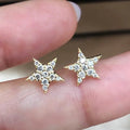 New Five Pointed Star Stud Earrings For Women Summer Fashion Student Ear Jewelry view 4