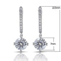 Fashion OL Sparkling Full Crystal Micro Pave Zircon Drop Hook Earrings For Women view 5