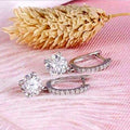 Fashion OL Sparkling Full Crystal Micro Pave Zircon Drop Hook Earrings For Women view 4