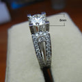 Luxury Sparkling Round Zircon Women's Ring Wedding Anniversary Celebration Gift Jewelry view 5