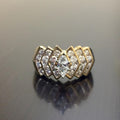 Vintage Wide Band Full Zircon Men Ring Trendy Statement Jewelry Travel Souvenir Gift view 4
