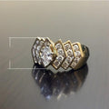 Vintage Wide Band Full Zircon Men Ring Trendy Statement Jewelry Travel Souvenir Gift view 5