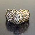 Vintage Wide Band Full Zircon Men Ring Trendy Statement Jewelry Travel Souvenir Gift view 1