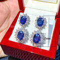 European Fashion Long Flower Zircon Stud Earrings For Women Elegant Street Style Jewelry view 5
