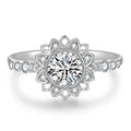 Exquisite Snowflake Flower Engagement Ring For Women, New Cross Border Wedding Ring view 3