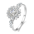 Exquisite Snowflake Flower Engagement Ring For Women, New Cross Border Wedding Ring view 4