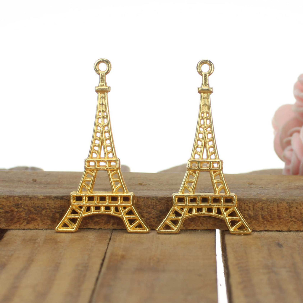 43x23mm Openwork Eiffel Tower Alloy Charm Pendant