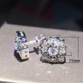 Sweet Floral Flower Zircon Stud Earrings Korean Simple Women's Ear Jewelry For view 5