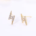 Minimalist Mini Lightning Zircon Stud Earrings For Women, Simple Student Ear Jewelry view 1