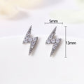 Minimalist Mini Lightning Zircon Stud Earrings For Women, Simple Student Ear Jewelry view 5