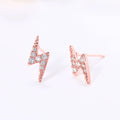 Minimalist Mini Lightning Zircon Stud Earrings For Women, Simple Student Ear Jewelry view 3