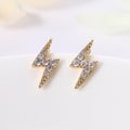 Minimalist Mini Lightning Zircon Stud Earrings For Women, Simple Student Ear Jewelry view 2