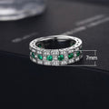 Niche Design Men's Vintage Full Zircon Wide Band Ring, Unisex Bold Index Finger Ring For view 5