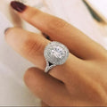High End Women's Copper Platinum Plated Zircon Ring Fashion Wedding Engagement Index Finger Ring view 4
