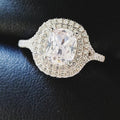 High End Women's Copper Platinum Plated Zircon Ring Fashion Wedding Engagement Index Finger Ring view 2
