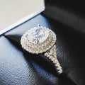 High End Women's Copper Platinum Plated Zircon Ring Fashion Wedding Engagement Index Finger Ring view 1