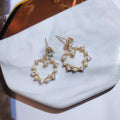 Trendy Heart Drop Earrings For Women With Crystal Pave And Faux Pearl, Sweet Cool Style view 4