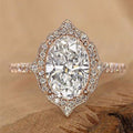 Rose Gold Plated Zircon Round Cut Princess Engagement Ring For Women, European Fashion Jewelry view 1