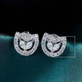 Cute Cat Stud Earrings For Women, Korean Style Animal Ear Jewelry Fashion Birthday Gift view 5
