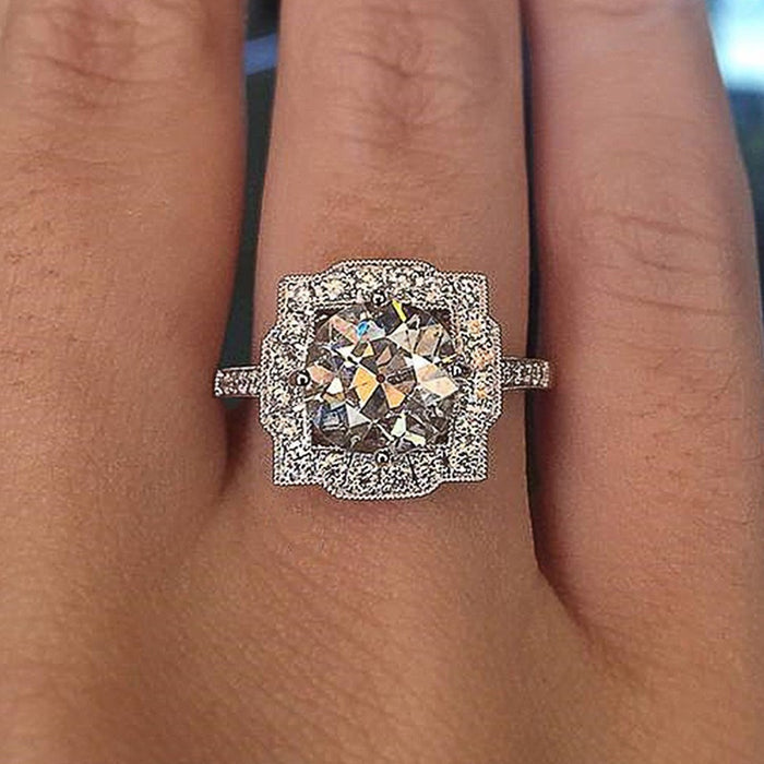 Sweet Lace Edge Fashion Ring For Women, Trendy Celebrity Style Elegant Statement Finger Ring