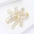 Copper Zirconia Large Butterfly Brooch Pin For Women’s Suit Dress view 4