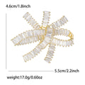 Copper Zirconia Large Butterfly Brooch Pin For Women’s Suit Dress view 5
