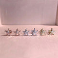 Korean Summer Delicate Small Starfish Zircon Stud Earrings For Women, Trendy Star Ear Jewelry view 4