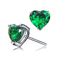 Fashion Mini Heart Shape Zircon Stud Earrings For Women Colorful Love Crystal Ear Jewelry view 2