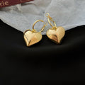 Minimalist Alloy Heart Letter Drop Earrings Korean Style Silver Needle Fashion Jewelry for Women view 2