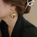 Minimalist Alloy Heart Letter Drop Earrings Korean Style Silver Needle Fashion Jewelry for Women view 3