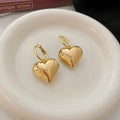 Minimalist Alloy Heart Letter Drop Earrings Korean Style Silver Needle Fashion Jewelry for Women view 4