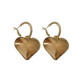 Minimalist Alloy Heart Letter Drop Earrings Korean Style Silver Needle Fashion Jewelry for Women view 5