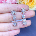 Luxury Long Drop Earrings For Women Fashion Bridal Wedding Banquet Jewelry Accessories view 2