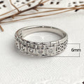 Luxury Minimalist Geometric Zircon Ring For Women, Niche Design Statement Fashion Finger Ring view 5