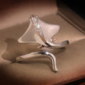 Trendy Two Tone Zircon Devil Fish Manta Ray Ring Unisex Fashion Jewelry Accessory view 1