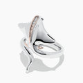 Trendy Two Tone Zircon Devil Fish Manta Ray Ring Unisex Fashion Jewelry Accessory view 4