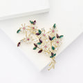 Copper Zircon Daisy Bouquet Brooch Pin For Suits And Coats view 3