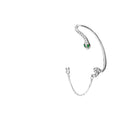 European American One Piece Ear Cuff Earrings Asymmetric Rhinestone Butterfly Snake Ear Wrap Studs view 5
