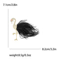 Alloy Zircon Flamingo Feather Brooch For Elegant Lapel Decoration view 5