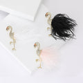 Alloy Zircon Flamingo Feather Brooch For Elegant Lapel Decoration view 1