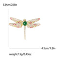Alloy Micro Pave Zircon Dragonfly Brooch Pin For Women's Apparel view 4