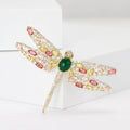Alloy Micro Pave Zircon Dragonfly Brooch Pin For Women's Apparel view 3