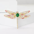 Alloy Micro Pave Zircon Dragonfly Brooch Pin For Women's Apparel view 2