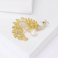 Alloy Zircon Peacock Brooch Pin For Coats And Apparel view 4
